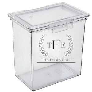 The Home Edit Medium Canister Food Storage Container Clear 4" x 6" x 6" Pantry K